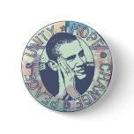 Obama Unity, Hope, Change and Peace 2012 Pinback Buttons