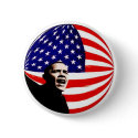 Obama US Flag Button by elfyboy Obama US Flag Button