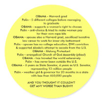 OBAMA v. PALIN stickers by jeaniebeanie777 OBAMA v. PALIN stickers