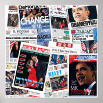 Obama Victory Around the World Poster