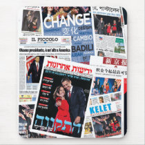 Obama Victory International Headline Collage Mouse Mats