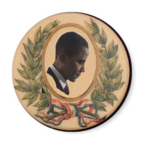 Obama Victory Laurels Button magnets by elfyboy Obama Victory Laurels Button magnets