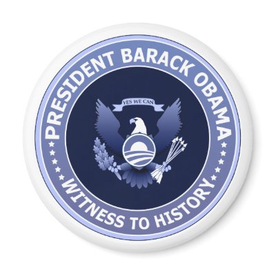 Obama Victory Presidential Seal Button Magnets by SoCalTeeShirts