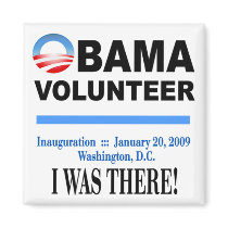 Obama Volunteer Magnet (white) by thebarackspot Obama Volunteer Magnet (white)