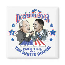 Obama vs McCain 2008 magnets