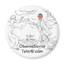 Obama walks on water magnet