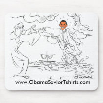Obama walks on water mouse pad mousepads by saviortshirts Obama walks on water mouse pad mousepads