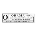 obama : warning label : bumper stickers by asyrum obama : warning label : bumper stickers