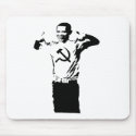 Obama wearing Commie t-shirt mousepads