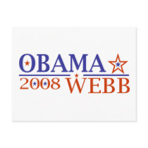 Obama Webb 08 postcards