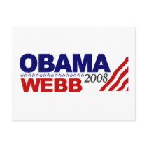Obama Webb 2008 postcards