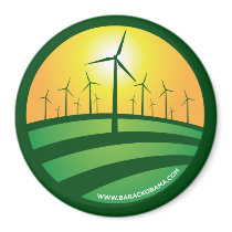 Obama Winds of Change 3x3 Round Magnet by stoddard06 Obama Winds of Change 3x3 Round Magnet