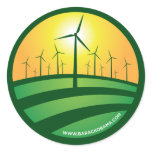 Obama Winds of Change 4x4 Round Sticker