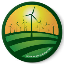Obama Winds of Change 6x6 Round Button by stoddard06 Obama Winds of Change 6x6 Round Button