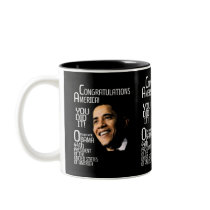 OBAMA WINS CONGRATULATIONS mugs