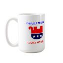 OBAMA WINS GAME OVER mugs by maximus7 OBAMA WINS GAME OVER mugs