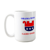 OBAMA WINS GAME OVER mugs by maximus7 OBAMA WINS GAME OVER mugs