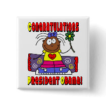 OBAMA WINS KIDS BUTTON by OBAMAWINS OBAMA WINS KIDS BUTTON