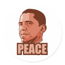 Obama Wins Peace Prize Round Sticker