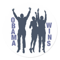 Obama Wins stickers