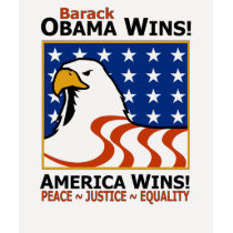 OBAMA WINS! t-shirts