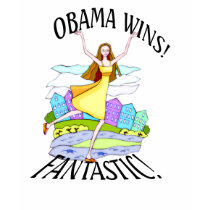 OBAMA WINS t-shirts