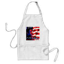 Obama with American Flag Apron
