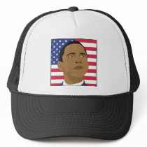 Obama with American Flag hats by BarackObamaGifts Obama with American Flag hats