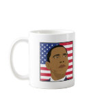 Obama with American Flag Coffee Mug
