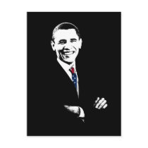 Obama with American Flag Tie postcards