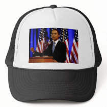 Obama-With Flags Hats