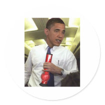 Obama with his bong stickers