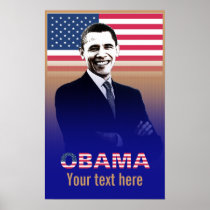 Obama with text - Poster - template