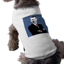 Obama with U.S. Flag Tie and Stars Background Pet Shirt