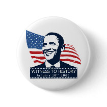 Obama Witness To History Pin