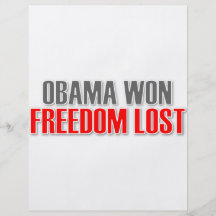 Obama Won Freedom Lost Full Color Flyer