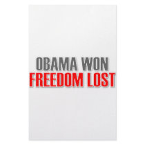 Obama Won Freedom Lost Stationery Design