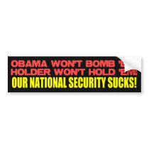 Obama won't bomb 'em bumper stickers