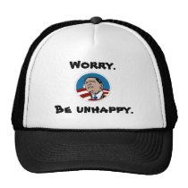 Obama: Worry. Be Unhappy, Large Image Hat hats
