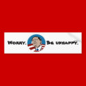 Obama: Worry. Be Unhappy, Lg Image Bumpersticker