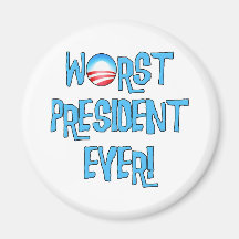 Obama Worst President Ever Fridge Magnets
