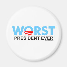 Obama WorstEver Refrigerator Magnets