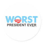 Obama WorstEver Sticker