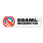 OBAMA WRECKOVERY PLAN BUMPER STICKERS