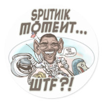 Obama WTF Dodo Bird Moment Round Sticker
