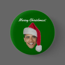 Obama Xmas Button (Obama t shirt bumper sticker) buttons