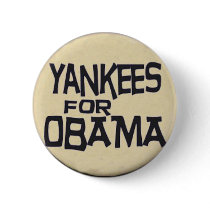 Obama Yankees Button
