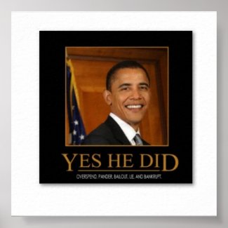 OBAMA - Yes, He Did :Poster and other items print