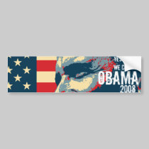 Obama "yes we can" bumper sticker bumper stickers
