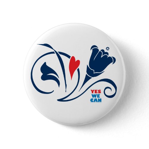 Obama - Yes We Can, Love Blossoms Button button